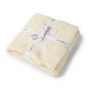 Diamond Knit Organic Baby Blanket - Cream