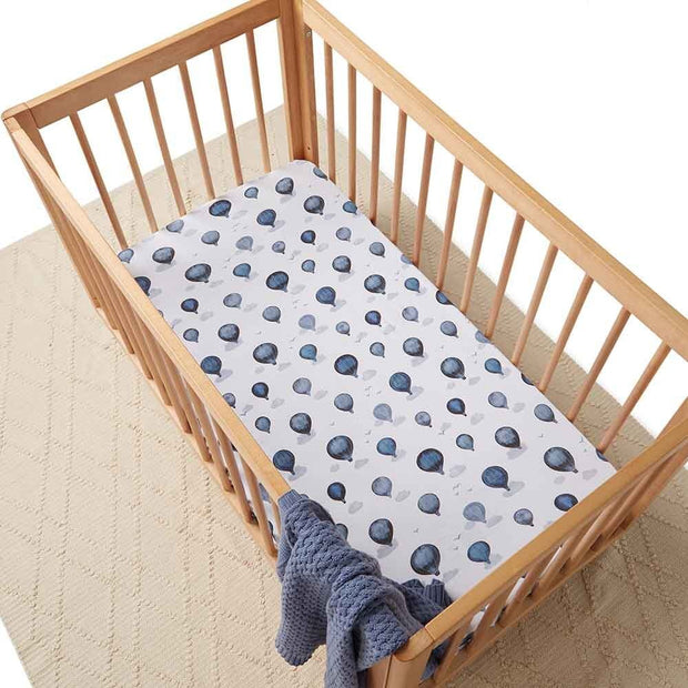 Fitted Cot Sheet - Cloud Chaser