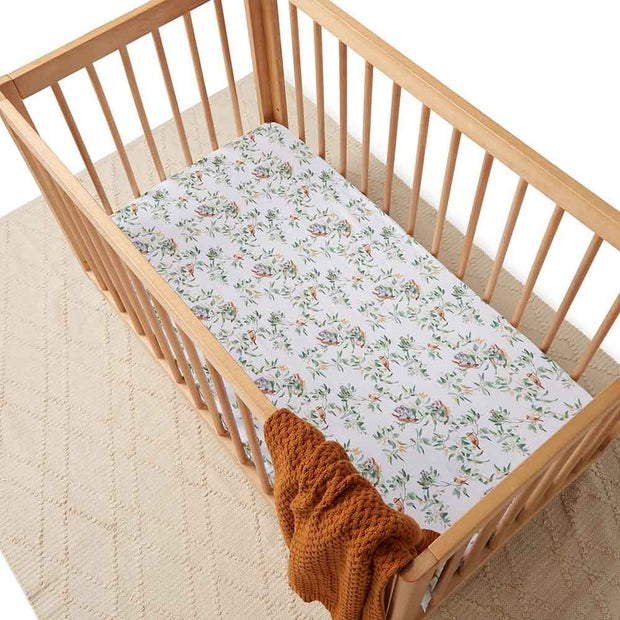 Fitted Cot Sheet - Eucalypt