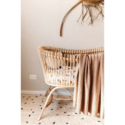 Diamond Knit Organic Baby Blanket - Hazelnut