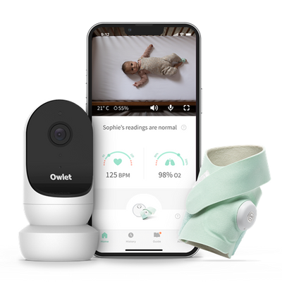 Owlet Monitor Duo 2 - Cam 2 + Smart Sock 3 Mint
