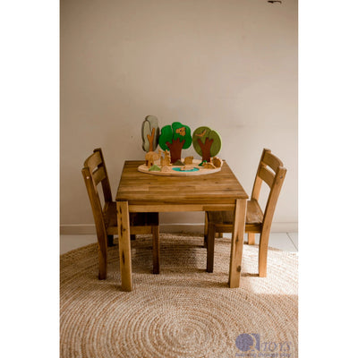 Hardwood Table with 2 Chairs VARIOUS SIZES