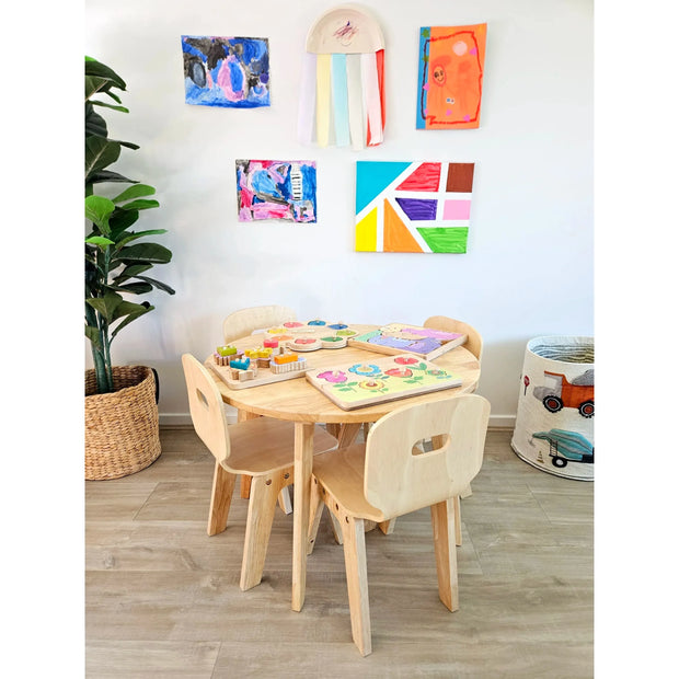 Danish Round Table and 4 Chairs