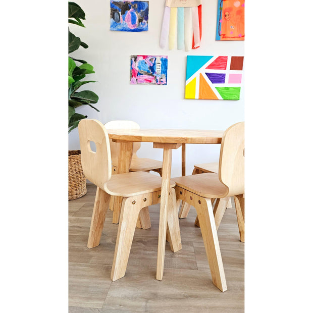Danish Round Table and 4 Chairs