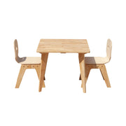 Danish Square Table and 2 Chairs