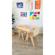 Danish Square Table and 2 Chairs