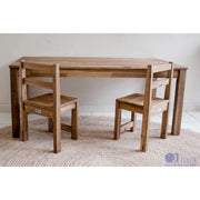 Hardwood Rectangular Table with 2 Standard Chairs