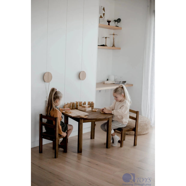 Hardwood Medium Round Table with Chairs