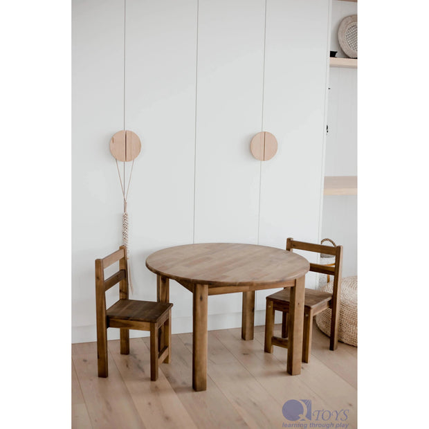 Hardwood Medium Round Table with Chairs