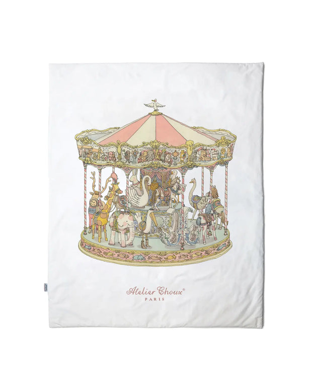 Reversible Quilt - Monceau Mansion/Carousel Pink