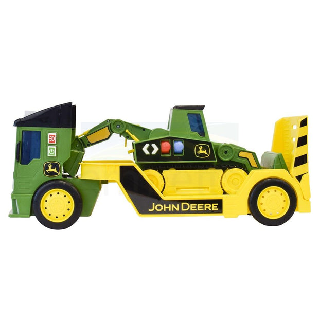John Deere 60cm Motorised Lights & Sounds 2-n-1 Mega Mover & Tracked Digger