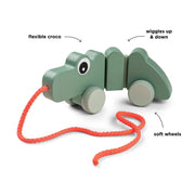 Pull Along Wiggle Toy - Croco
