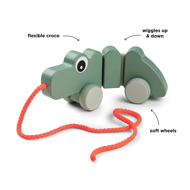 Pull Along Wiggle Toy - Croco