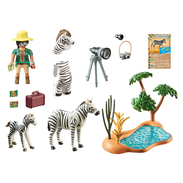 Photographer with Zebras