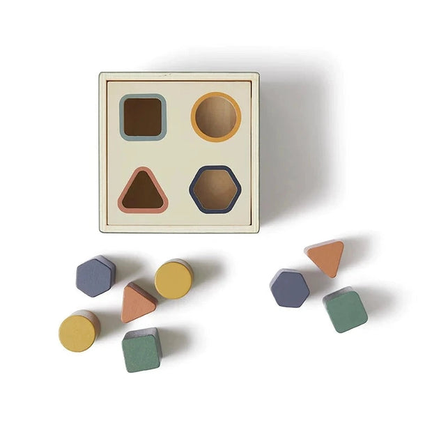 Wooden Shape Sorting Box