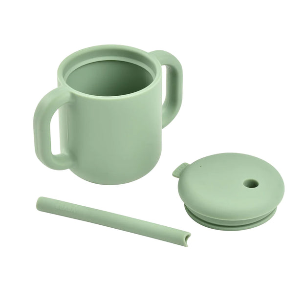 Silicone Straw Cup -  Sage Green