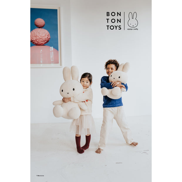 Bon Ton Toys Lapin Miffy Terry Crème - Géant - Peluche Bon Ton