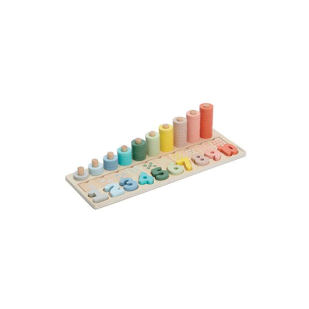 Wooden Numbers & Blocks Counting Set