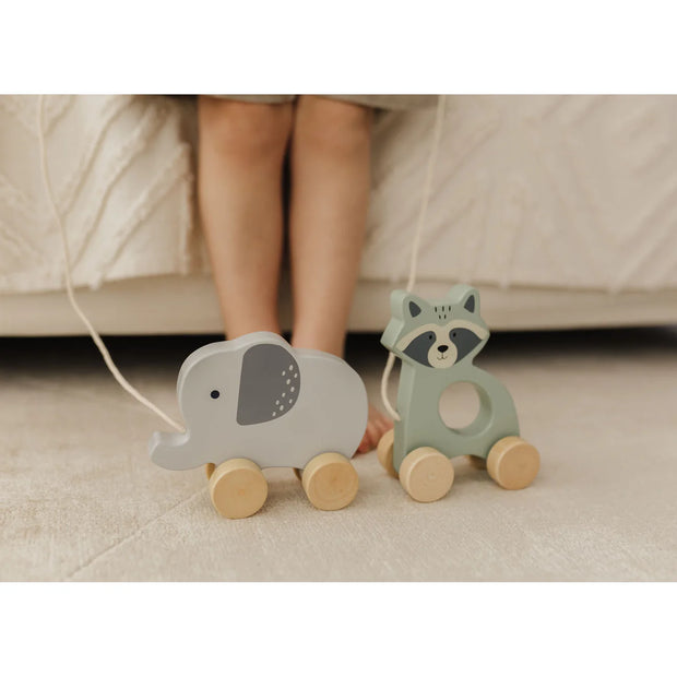 Bubble Wooden Elephant Pull Along Toy