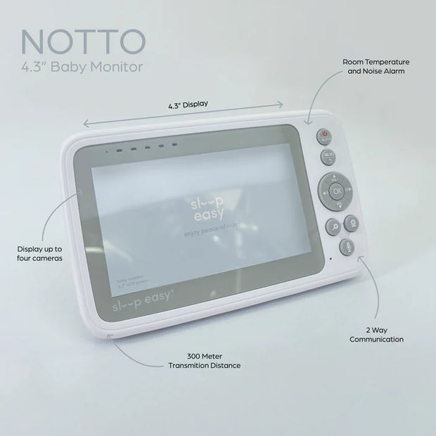 SLEEP EASY RAA430 Notto 4.3'/10.9cm Crystal Clear Baby Monitor