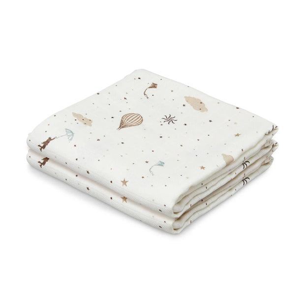 Cam Cam Copenhagen 2 Pack Muslin Cloth VARIOUS DESIGNS