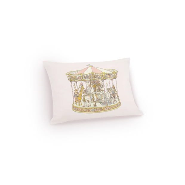 Carousel Pink Satin Cushion