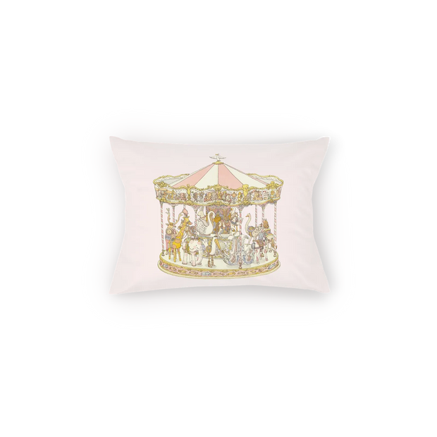 Carousel Pink Satin Cushion
