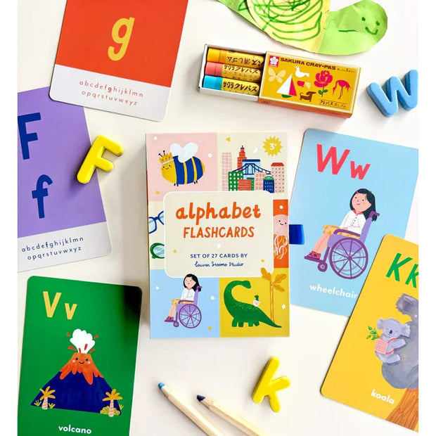 A-Z Illustrated Alphabet Flashcards