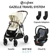Gazelle S Pram 2023 + Cloud Q Capsule and Adaptors