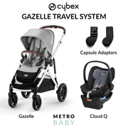 Gazelle S Pram 2023 + Cloud Q Capsule and Adaptors