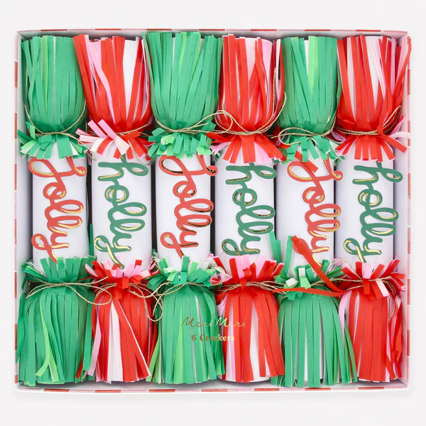Jolly Holly Fringe Crackers
