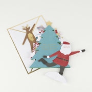 Festive Honeycomb Tree Christmas Card