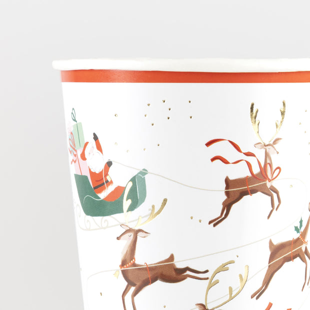 Santa, Sleigh & Reindeer Cups