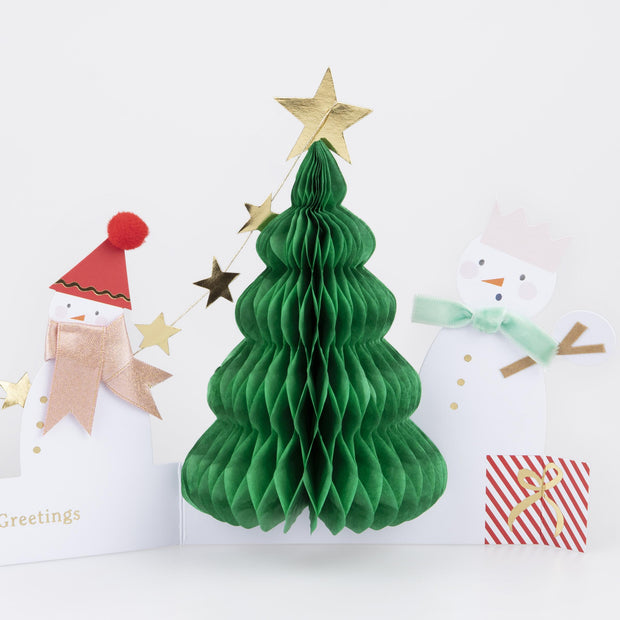 Snowman Family Concertina Christmas Card