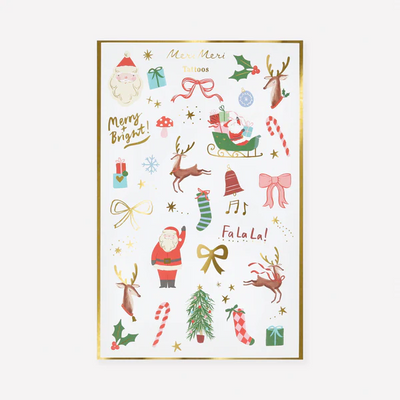 Christmas Mixed Icon Temporary Tattoos (Pack of 2)
