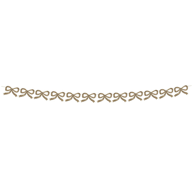 Gold Glitter Bow Garland