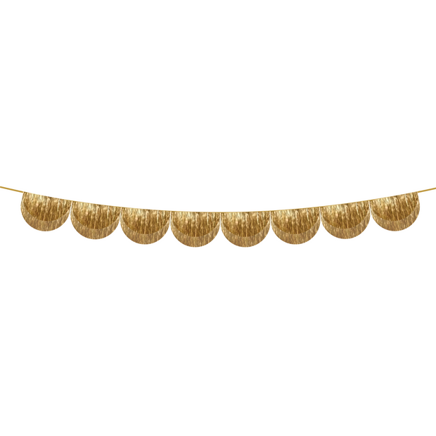 Gold Tinsel Scallop Garland