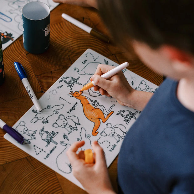 Hey Doodle Reusable Colouring Silicone Mini Mat VARIOUS DESIGNS