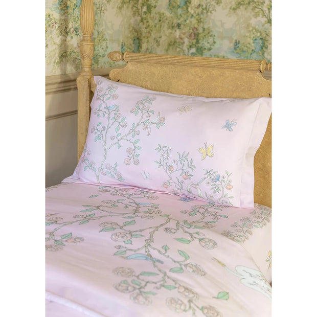 Single Bed Pillow Cover – In Bloom Pink