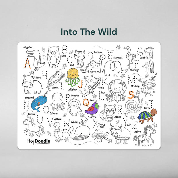 Hey Doodle Reusable Colouring Silicone Placemat VARIOUS STYLES