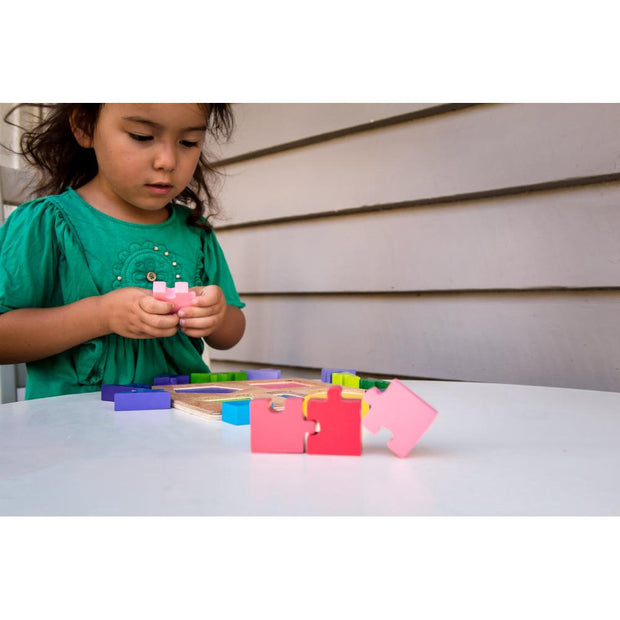Jigsaw Shape Fraction Puzzle