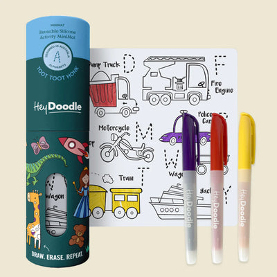 Hey Doodle Reusable Colouring Silicone Mini Mat VARIOUS DESIGNS