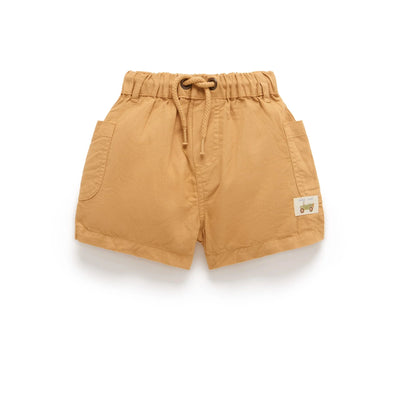 Linen Blend Shorts - Argan