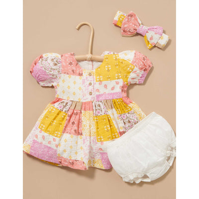 Ruffle Butts Wildflower Diaper Cover and Pink Onesie Set- Baby Girls