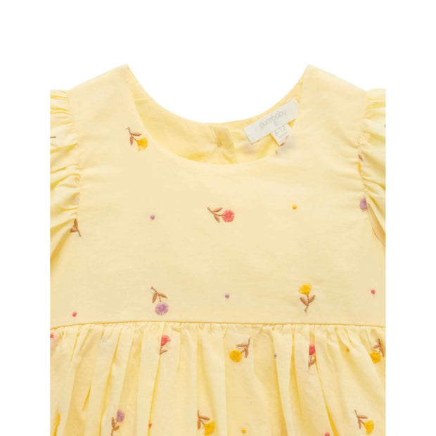 Floral Embroidered Dress - Tufted Floral Broderie