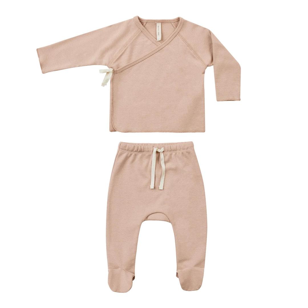 Quincy Mae Waffle Top + Pant Slouch Set - Blush Quincy Mae Waffle Top + Pant Slouch Set - Blush