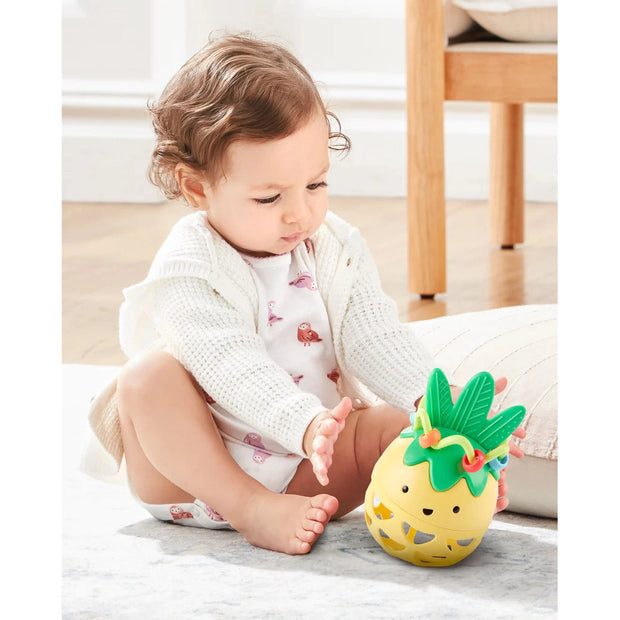Farmstand Roll Around Pineapple Rattle Baby Toy