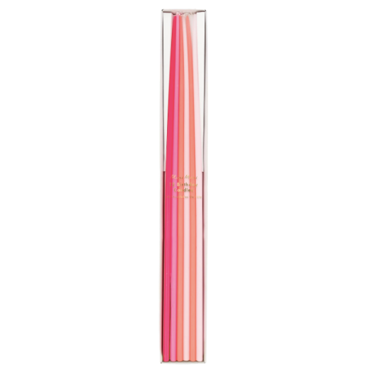 Tall Tapered Candles 12 pack VARIOUS COLOURS