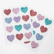 Rainbow Glitter Heart Stickers 10 pack
