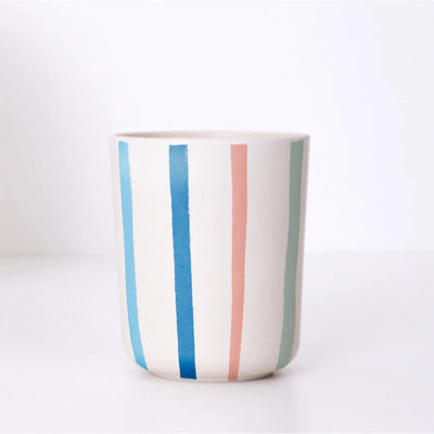 Bright Stripe Reusable Bamboo Cups